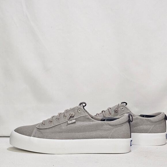 Keds Women's Kickback Canvas Casual Sneakers Size 7 Grey NWT - Picture 1 of 7
